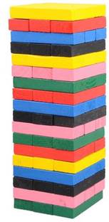 CrazyCrafts Colorful Challenging Building Game Wooden Blocks Toy