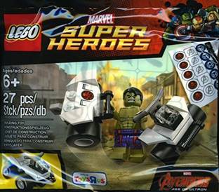 LEGO , Marvel Super Heroes, The Hulk Exclusive Minifigure Bagged,27 pcs