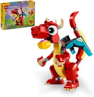 LEGO Creator 3-in-1 Red Dragon Animal Toy Set 31145 ( 149 Pieces)