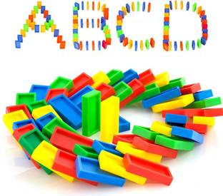 Pulsbery Toddlers Building Blocks Educational Toys Set (100 PCS Plastic Domino)