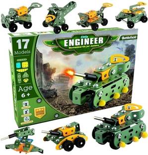 N2J2 SHOP Little Engineer Mechanical Kit for Juniors Educational Learning Toy Models Construction Set For Kids ( Battlefield)