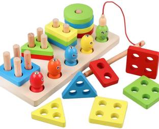 Happy Hues Magnetic Fishing Game-Learn Fine Motor Skills, Color and Shape Recognition