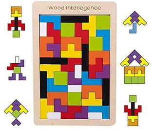 NTZ Wood Puzzles Montessori Intelligence STEM Educational Gift for Baby Toddler Kids