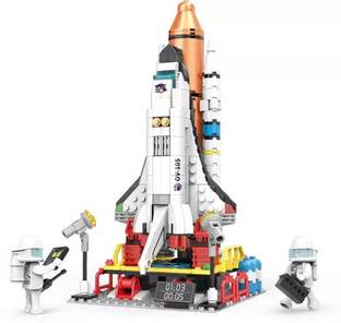 Justcraft Space Shuttle Rocket Launch Building Blocks Set 404Pcs Compatible Brick Toy
