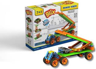YUIOP - Blix Power Screw - Motorized - Plastic Building Set - 7 Models - 186 Pieces