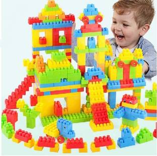 Sharvil Mediam Building Blocks for Kids with Wheel, Best Gift Toy (60 Pcs)