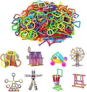 Khelo Toys Building Blocks Shapes Educational Interlocking Toy for Boys & Girls 200Pcs