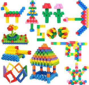 Jayaansh Traders Hexa Interlocking Blocks Playing For Kids( Multi colour ) 250 pieces