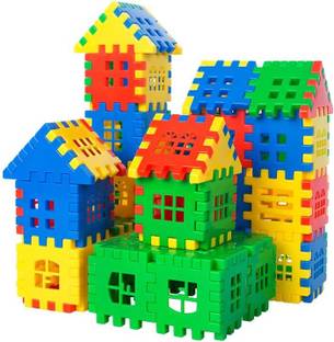 ARIZON Best Baby Gift Happy Home/House Educational Puzzle Toys(56 Block+16 window)