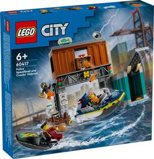 LEGO 60417 Police Speedboat and Crooks Hideout
