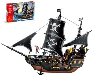 Toyminator Pirate Ship Building Blocks|6 Months Structural Warranty|(621+ Pcs)