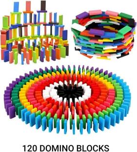 Mira Farmcraft Dominos 100 pcs 10 Color Wooden Blocks Set Kids Game Educational Play Toy kids