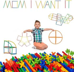 Ellen Non-Toxic Straw Blocks for Creative Play – Eco-Friendly Kids Toy Set|200 pcs