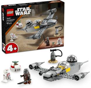 LEGO Star Wars Mando and Grogus N-1 Starfighter Building Toy 75410 (92 Blocks)