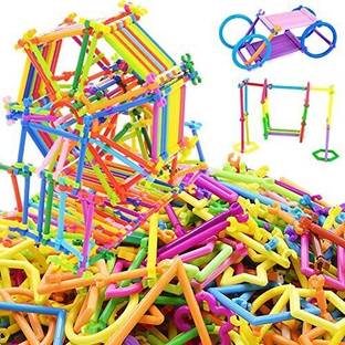 HOUSE OF COMMON Colorful EduShape SmartBlocks - 100 Piece Plastic Building Set for Kids