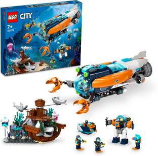 LEGO City Deep-Sea Explorer Submarine 60379 Building Toy Set (842 Pieces)