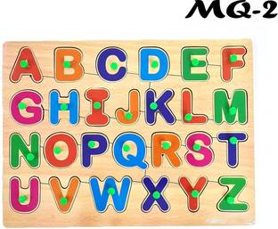 GAMLOID Wooden Educational Creative learning A To Z English Alphabets Board Puzzle