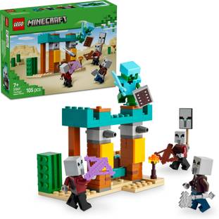 LEGO Minecraft The Illager Desert Patrol Gaming Kit for Kids 21267 (105 Blocks)