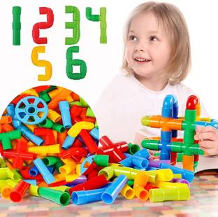 Pulsbery 85+ Piece ( Pipe Puzzle Building Block ) Pipe Puzzle Shape Building Block Game