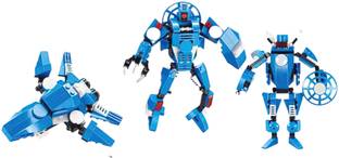 RVM Toys 3 in 1 Building Blocks Set 150 Pcs Plane Robots Fighter Jet Brick Toy For Kids