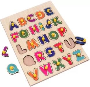 गमलोइड Best Buy Wooden Alphabet Educational learning Board brain tester