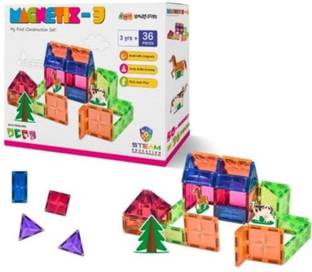 YUIOP - Magnetix 3 - Magnetic Construction Set - Powerful Natural Magnets - 36 Pieces