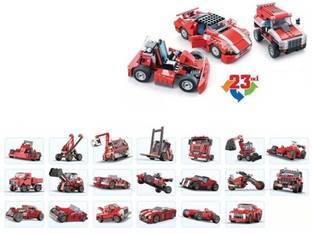 radhey preet 23 in 1 Different Form of Vehicles Model Block Set in a 1 Game 3110