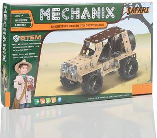 PEZYOX mechanix Safari, Construction Toy, Building Blocks, Car Toys,