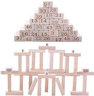 Nafhotoz Zenga Tumble Tower Blocks Game Wood Stacking Game for Adult