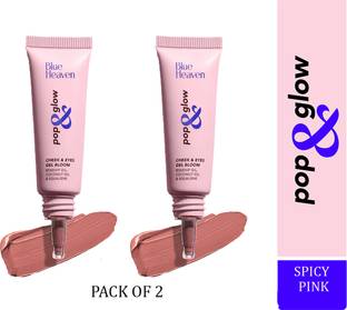 BLUE HEAVEN Pop & Glow Gel Blush 12Ml Spicy Pink (Pack of 2)