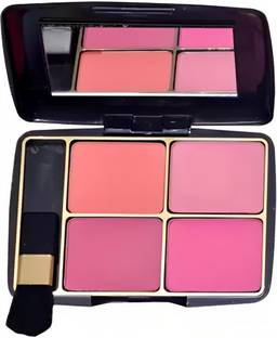 Glamezone 4 IN 1 BLUSHER PALETTE FOR WOMEN AND GIRLS (MULTICOLOR)