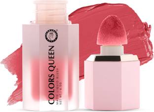 COLORS QUEEN Highly Pigmented Matte Liquid Blush for Face, Lips & Eyes with Sponge Applicator