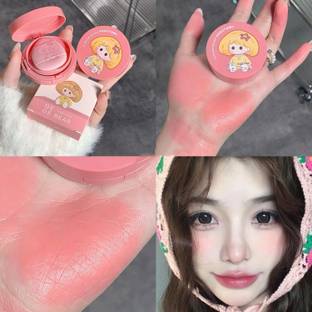 DAIMANPU Gege Bear Air Cushion Blush Cream - Waterproof, Natural Peach Pink Cheek Tint