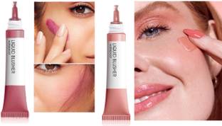 ADJD Berry & Peach Pink Liquid Cream Blush Makeup Lightweight Velvet Mousse Texture