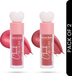 Seven Seas Cheek Bloom Liquid Blusher & Lip Gloss | Long Lasting | Highly Pigmented Blusher