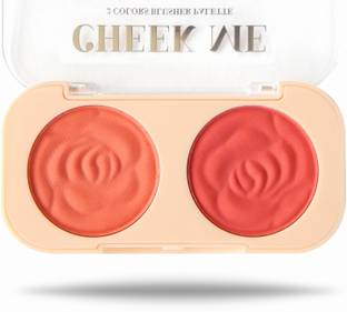 CS STROKES Cheek me duo matte blusher palette, peach blusher,pearl blusher