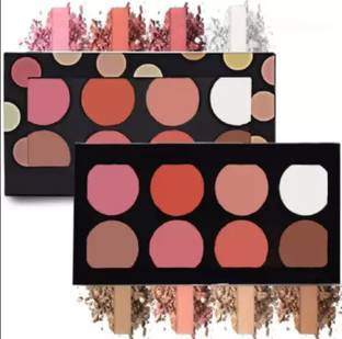 feelhigh Matte Blusher with Highlighter and Contour Palette (Shade-01)