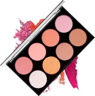 VARS LONDON 8 color matte and shimmer blusher palette I face blusher