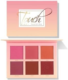 ILLUSKIN Professional 6 Color Touch Blush Palette Versatile Cheek Blush With Mirror