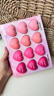 BRM TRADERS Heart Shape Blush With Brush Applicator 3 in 1 Lip & Cheek & Eye Tint(Pack of 1)