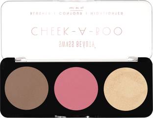 SWISS BEAUTY Cheek- A- Boo Face Palette -02 with Blusher , Contour and Highlighter