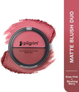 Pilgrim 2-IN-1 Blush Duo Berry Beat-03, Richly Pigmented,Ultra Matte, Blendable