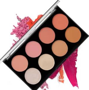 feelhigh 8 color matte and shimmer blusher palette I face blusher