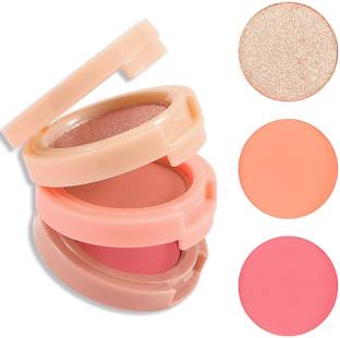 BLUEMERMAID 3 in 1 face blusher + highlihger with mini compact palette