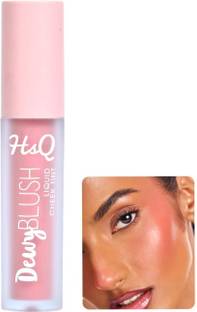 HSQ Dewy Finish Blush – Liquid Cheek Tint with Soft Applicator – Natural Flush Look