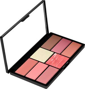 SWISS BEAUTY 8 Blush And Highlight Powder In Palette , Face Makeup, Shade-05 ,15 gm