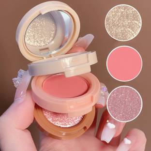 VARS LONDON 3 in1 face blusher + highlihger with mini compact palette | travel friendly