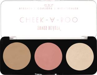SWISS BEAUTY Cheek- A- Boo Face Palette -01 with Blusher , Contour and Highlighter