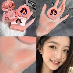 VONGEE Gege Bear Air Cushion Blush Cream Waterproof Lasting Cheek Tint Blush with Puff
