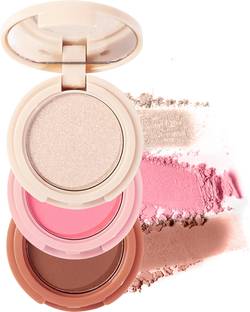 Multibrite 3 in 1 Makeup Blush, Highlighter & Contour Palette Set
